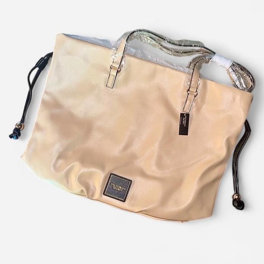 Victoria’s Secret Light Peach Faux Leather Large Shoulder Bag - NWT